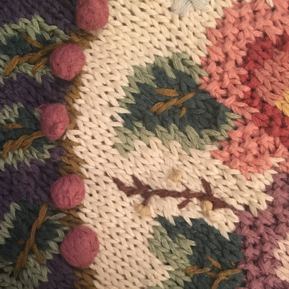 Jennifer Reed Hand Knits | Sweaters | Handknitted Floral Theme Sweater ...